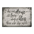 In Our Home Let Love Abide Canvas – Christian Entryway Wall Art