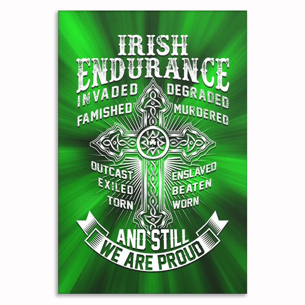Irish Endurance Canvas Wall Art – Irish Heritage Pride Decor