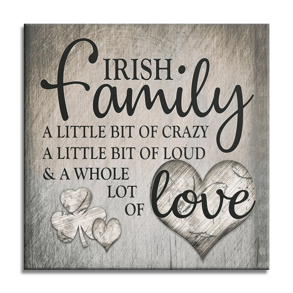 Irish Family Square Canvas – Celtic Family Wall Art