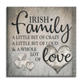Irish Family Square Canvas – Celtic Family Wall Art