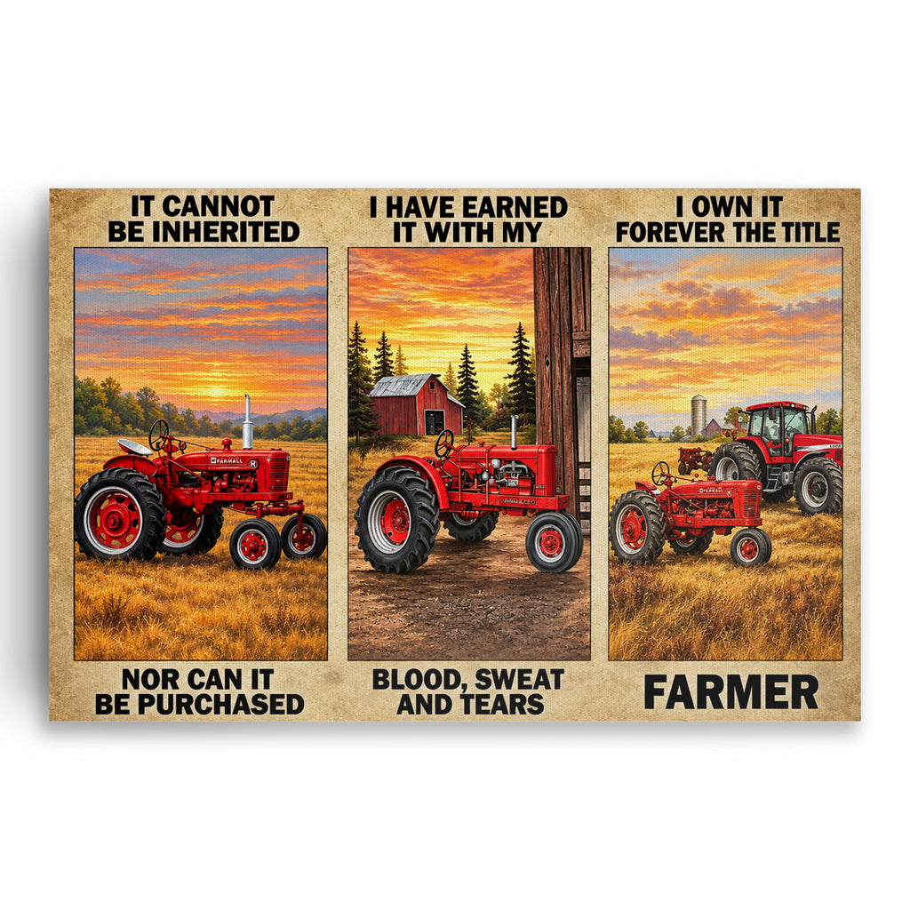 Farming Cannot Be Inherited Tractor Canvas Set – Farm Wall Art