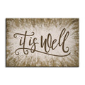 It Is Well Canvas Wall Art – Christian Hymn Wall Decor