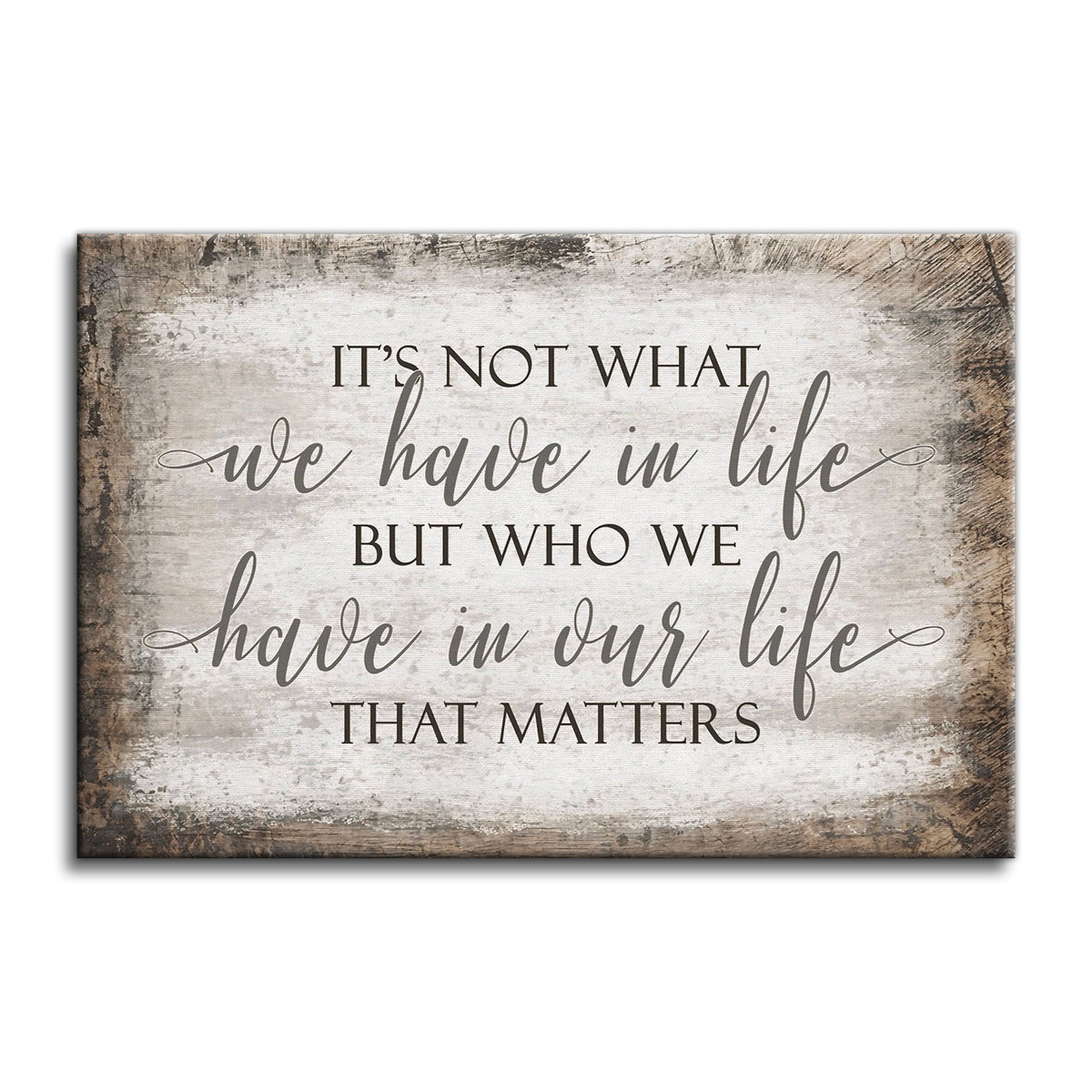 It's Who We Have In Our Life That Matters Canvas – Family Wall Art