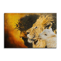 Jesus And Lion Side By Side Canvas – Christian Wall Art