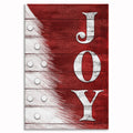 Joy Christmas Canvas Wall Art – Red Rustic Holiday Decor