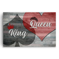 King And Queen Canvas Wall Art – Rustic Couple Bedroom Decor