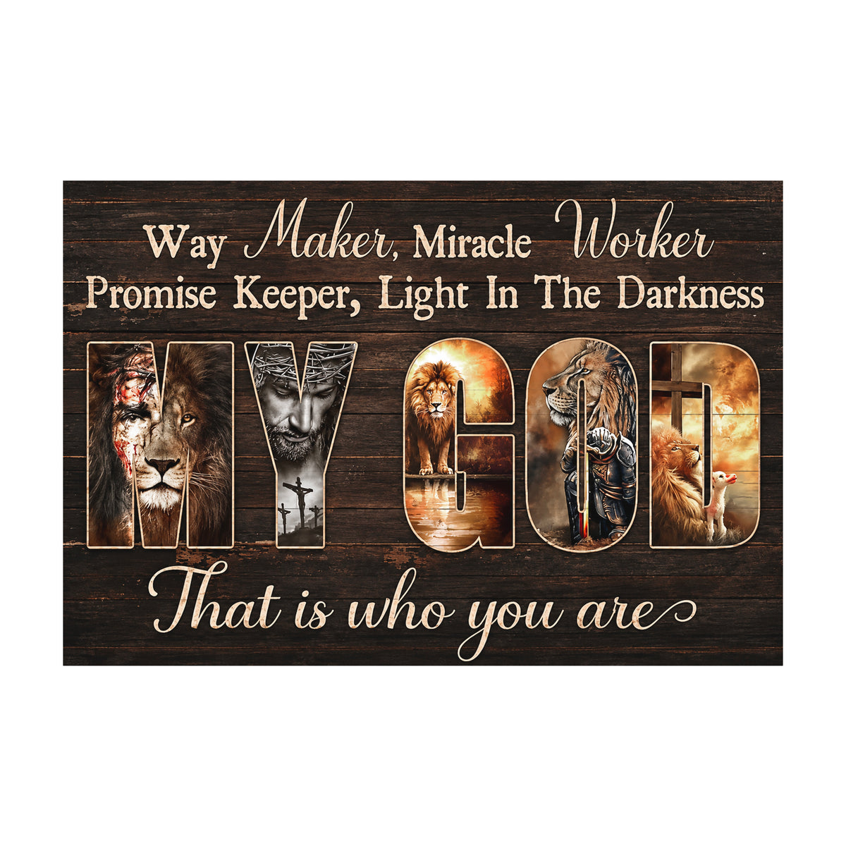 Way Maker Miracle Worker Canvas – Christian Worship Wall Art