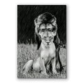 Lion And Lioness Gold Crown Canvas – Couple Wall Art Pair