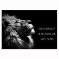 The Strongest Hearts Have The Most Scars Lion Canvas – Wall Art