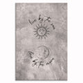 Live By The Sun Love By The Moon Canvas – Grey Farmhouse Wall Art