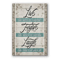 Live Well Forgive Quickly Laugh Often Canvas – Teal Farmhouse Art