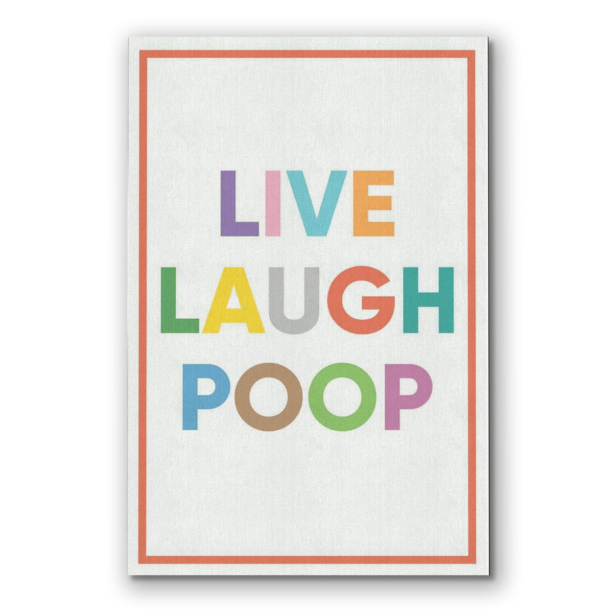 Live Laugh Poop Canvas Wall Art – Funny Bathroom Wall Decor