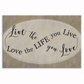 Live The Life You Love Canvas – Grey Farmhouse Inspirational Art