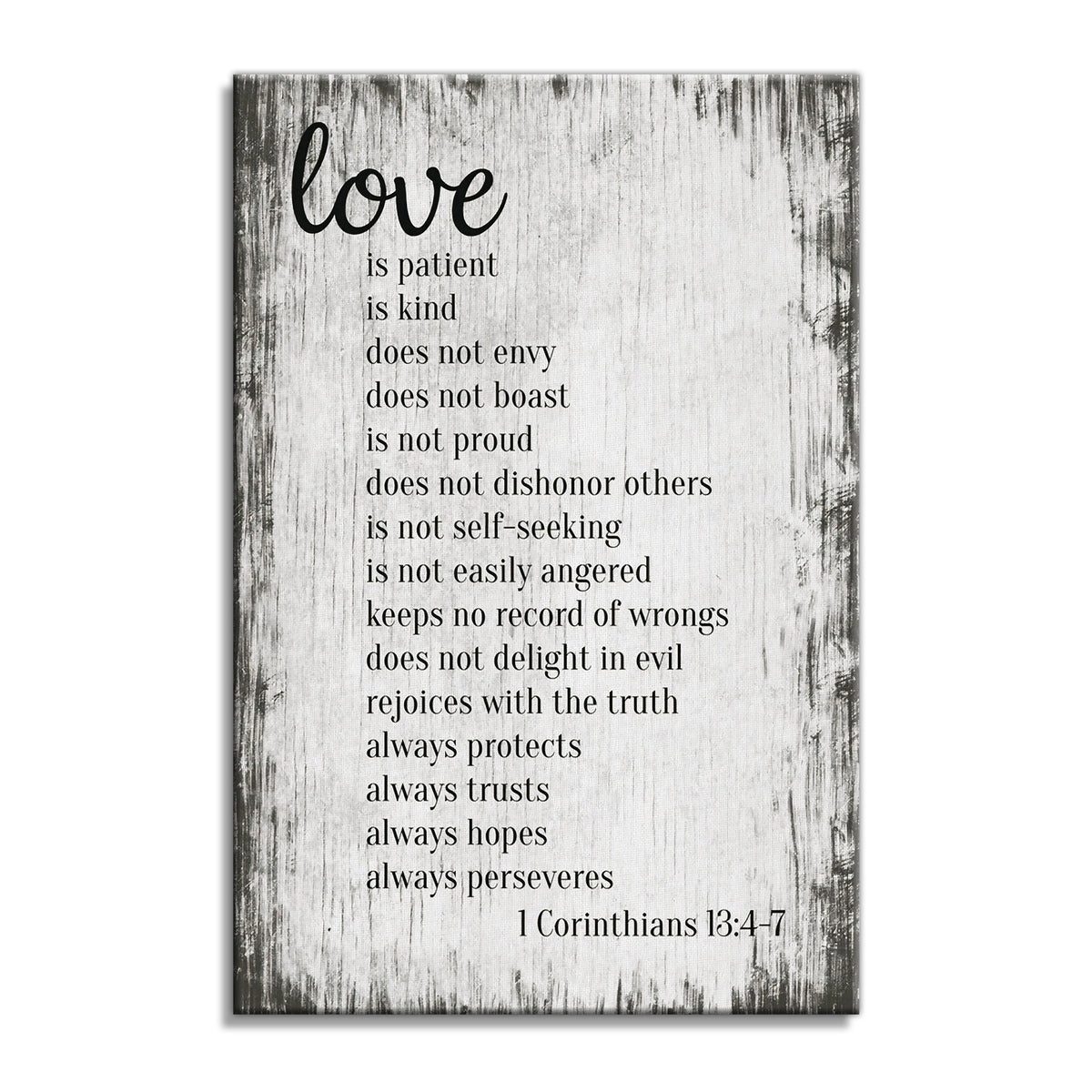 Love Is Patient Love Is Kind Canvas – 1 Corinthians 13 Wall Art