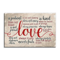 Love Is Patient Love Is Kind Red Script Canvas – Wedding Wall Art