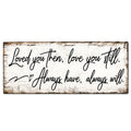 Loved You Then Love You Still Panoramic Canvas – Wide Bedroom Art