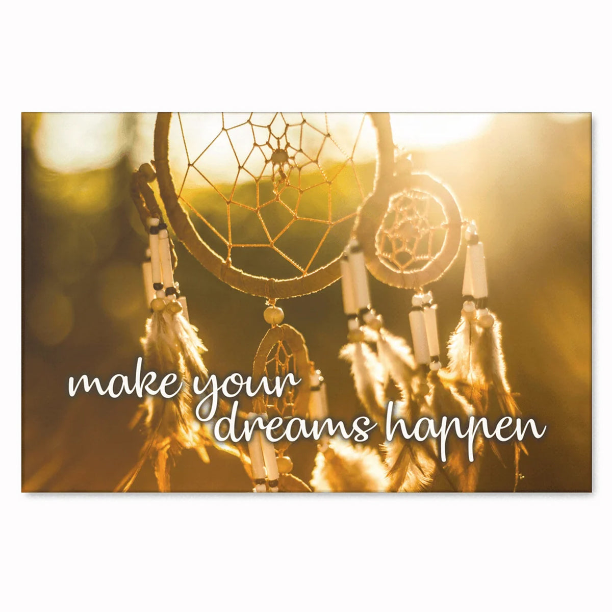 Make Your Dreams Happen Dreamcatcher Canvas – Boho Wall Art