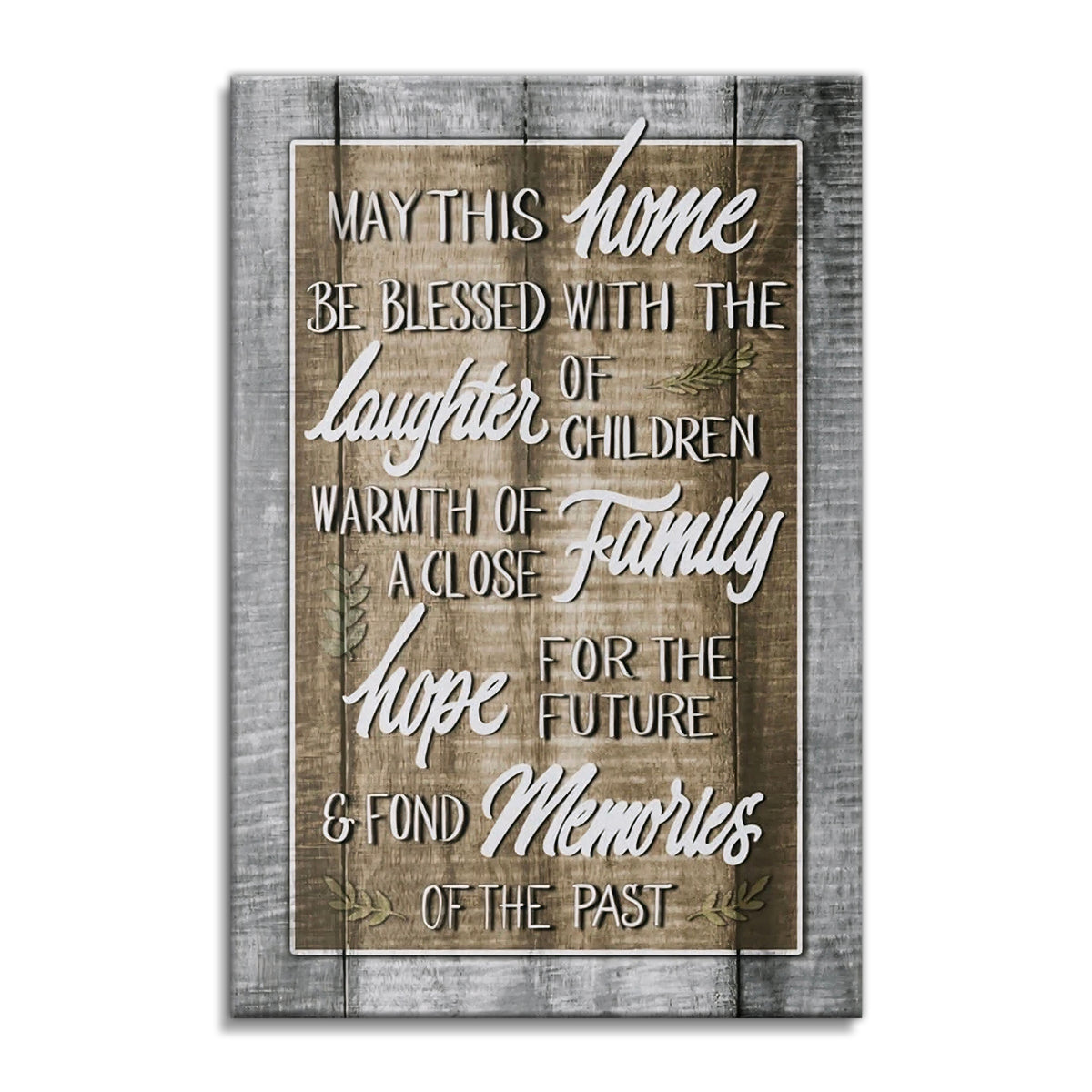 May This Home Be Blessed Canvas – Tall Christian Entryway Wall Art