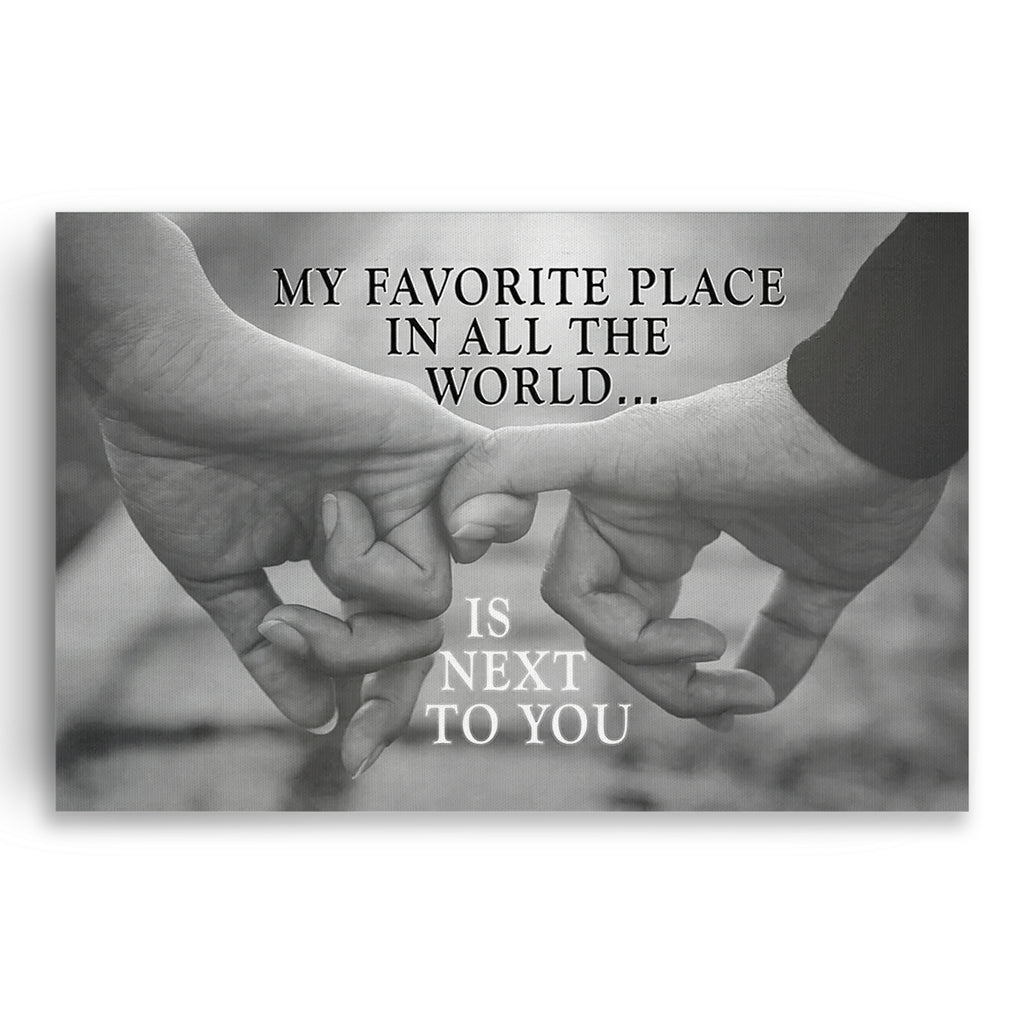 My Favorite Place In All The World Canvas – Holding Hands Wall Art