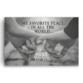 My Favorite Place In All The World Canvas – Holding Hands Wall Art