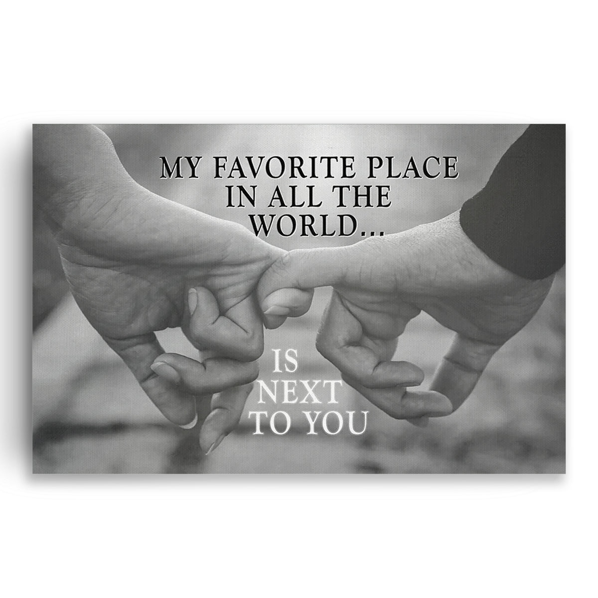 My Favorite Place In All The World Canvas – Holding Hands Wall Art