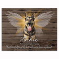 Personalized Dog Memorial Never Leave My Heart Canvas – Pet Loss Gift