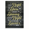 O Holy Night Canvas Wall Art – Christmas Carol Holiday Decor