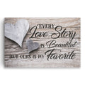 Our Love Story Is My Favorite Canvas – Grey Bedroom Couple Wall Art