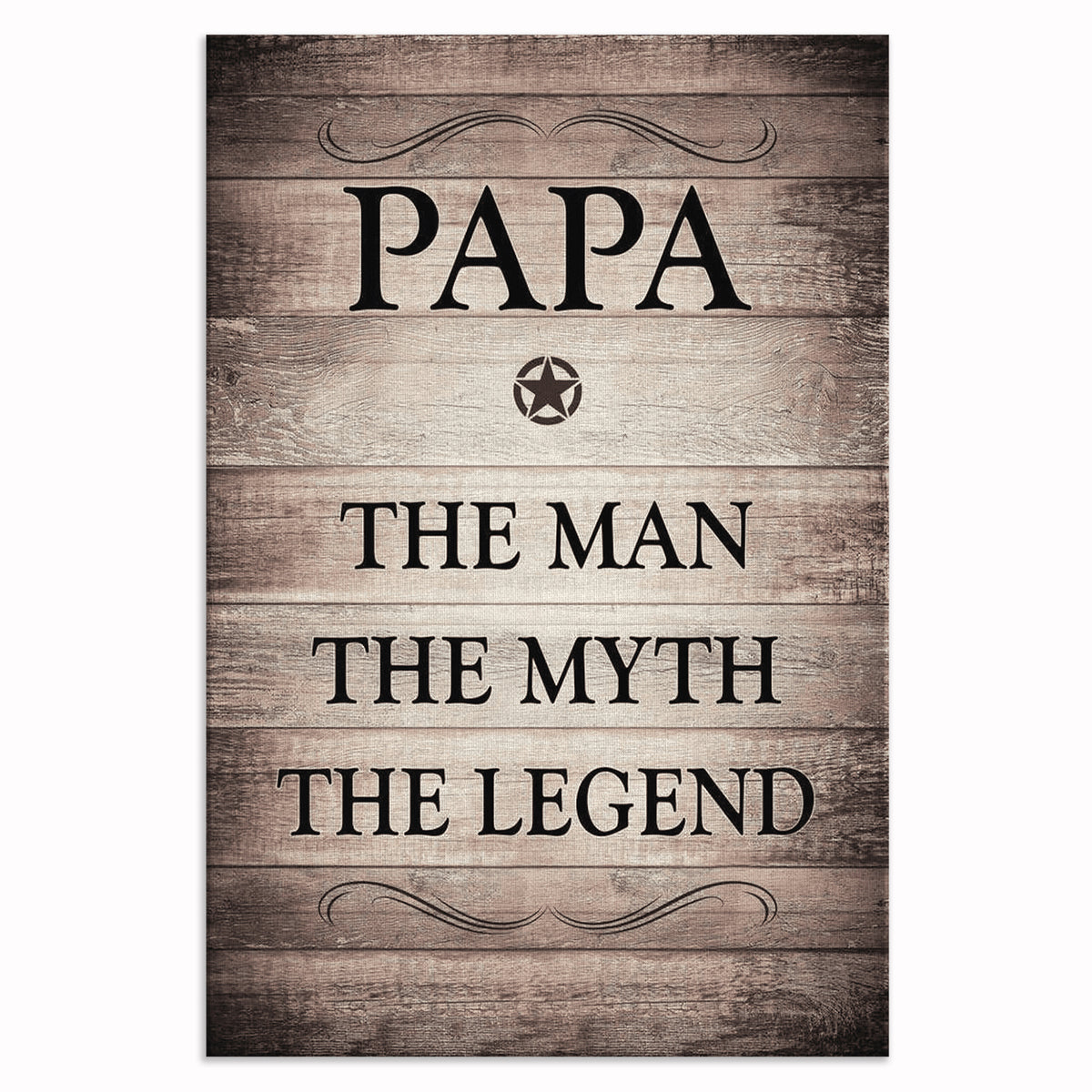 Papa The Man The Myth The Legend Canvas – Grandpa Wall Art