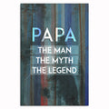 Papa The Man The Myth The Legend Blue Canvas – Grandpa Gift