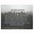 Personalized Reasons We Love You Canvas – Custom Milestone Birthday