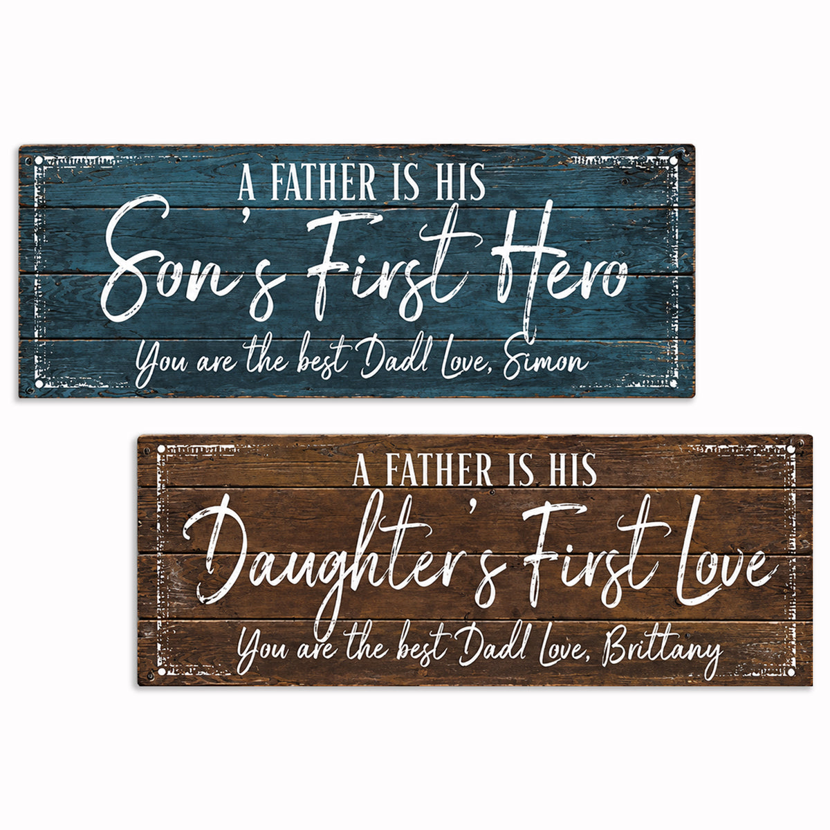 Personalized A Father Is A Son's First Hero Panoramic Canvas