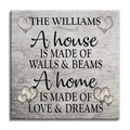 Personalized Family Name A House Is Made Of Walls Canvas – Custom Sign