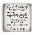 Personalized A Perfect Marriage Canvas – Custom Names Anniversary Gift