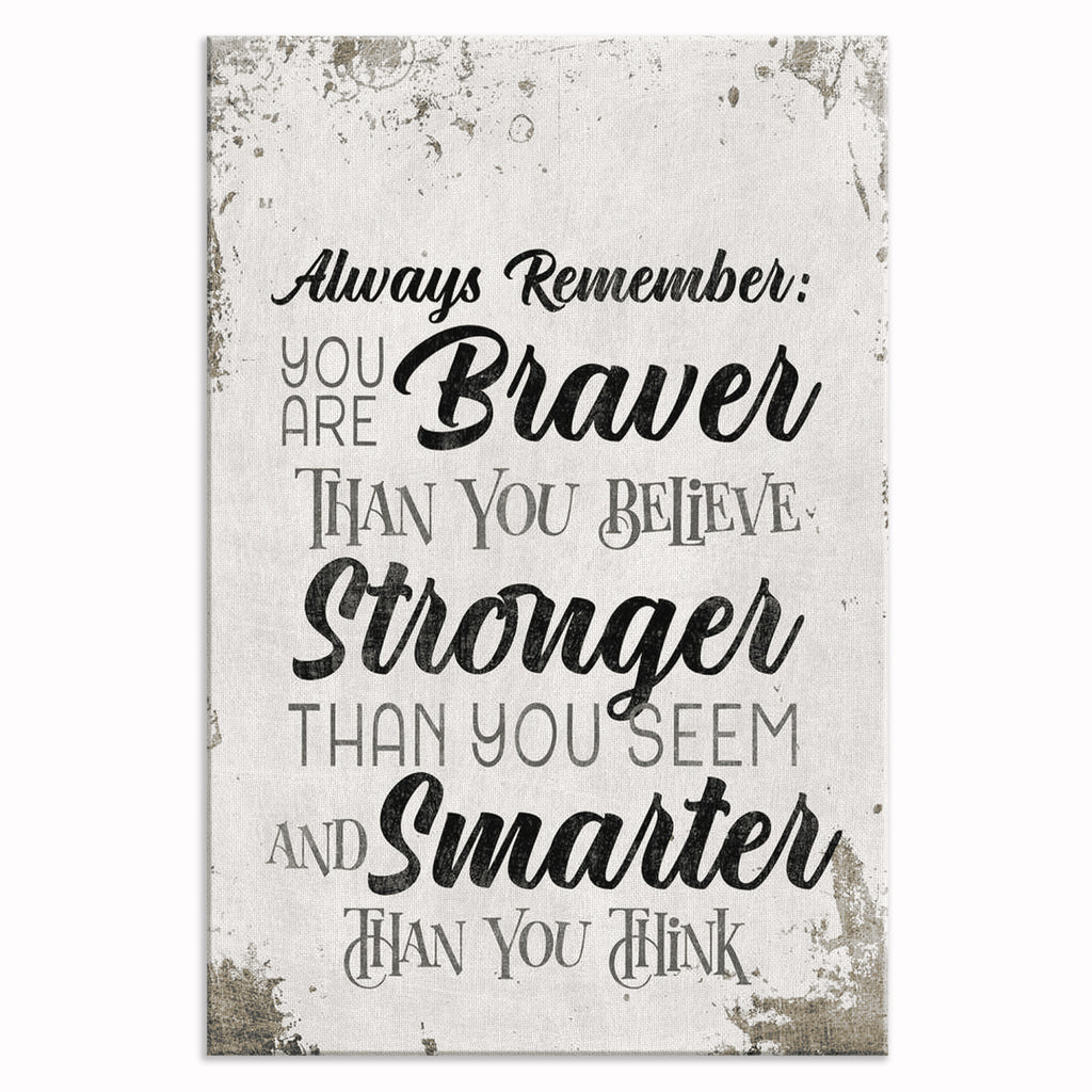 Personalized Always Remember You Are Braver Canvas – Custom Name Gift