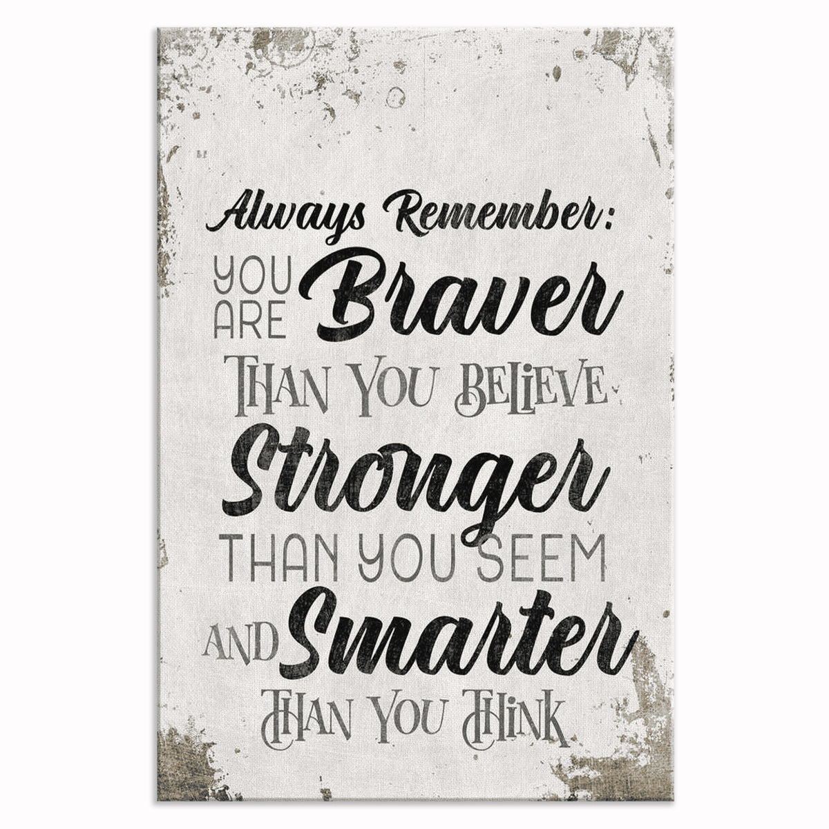 Personalized Always Remember You Are Braver Canvas – Custom Name Gift