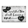 Personalized And The Two Shall Become One Canvas – Christian Wedding