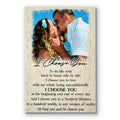 Personalized I Choose You Photo Canvas – Custom Anniversary Wall Art