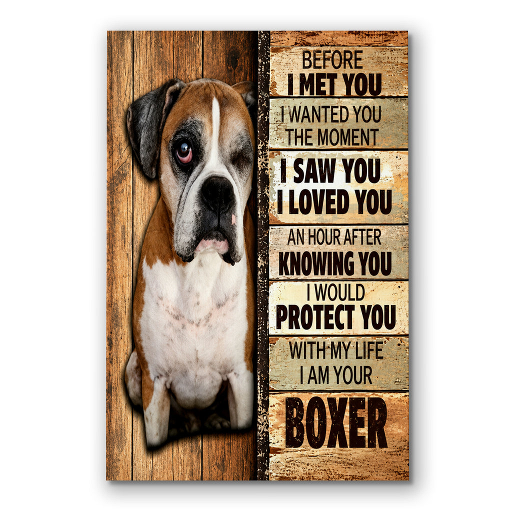 Personalized Before I Met You Dog Photo Canvas – Custom Pet Wall Art