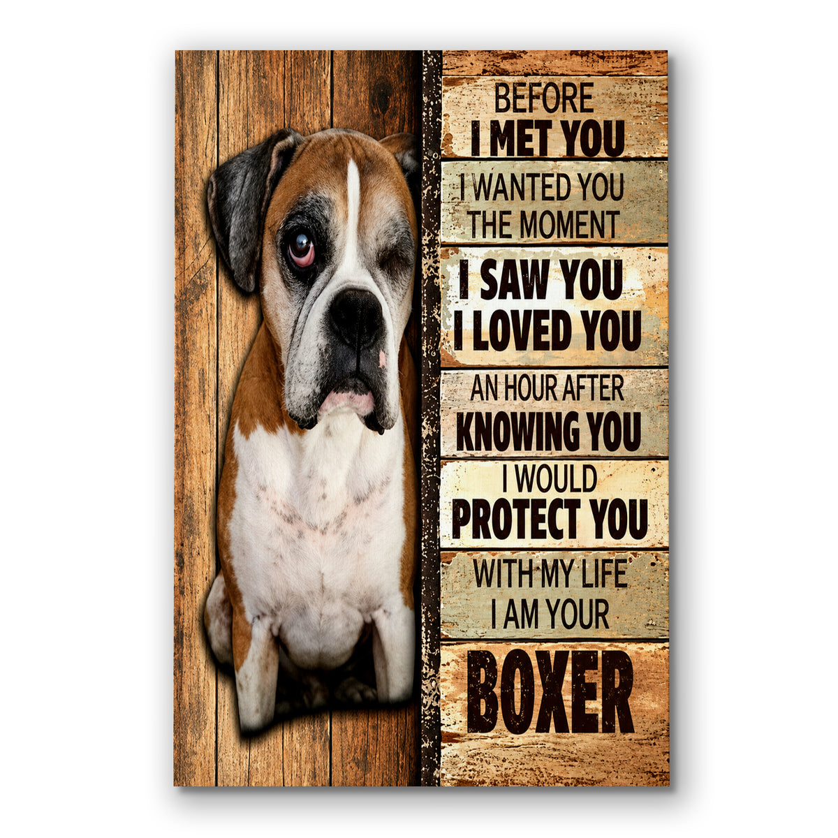 Personalized Before I Met You Dog Photo Canvas – Custom Pet Wall Art