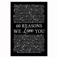 Personalized Reasons We Love You Canvas – 60th Birthday Custom Gift