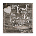 Personalized Bless The Food Tall Canvas – Custom Family Name Wall Art