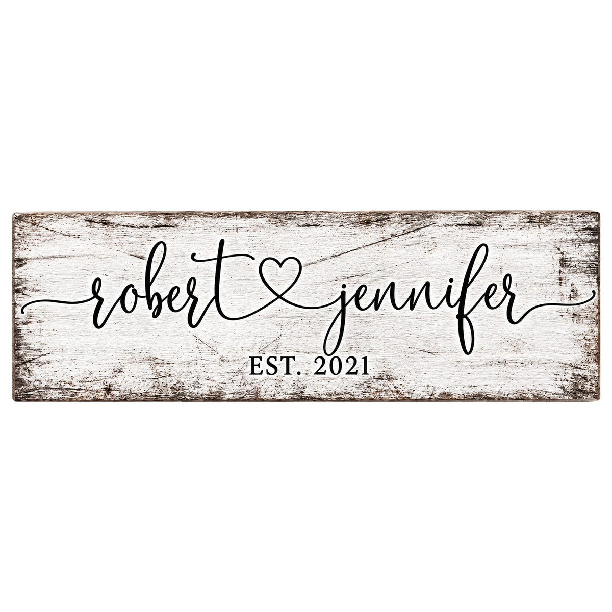 Personalized Couple Names Panoramic Canvas – Custom Names Wide Wall