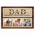 Personalized Dad My Protector My Hero Canvas – Father's Day Photo Gift