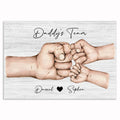 Personalized Daddy's Team Fist Bump Canvas – Custom Kids Names Gift
