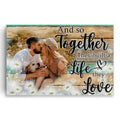Personalized And So Together Photo Canvas – Custom Couple Wall Art