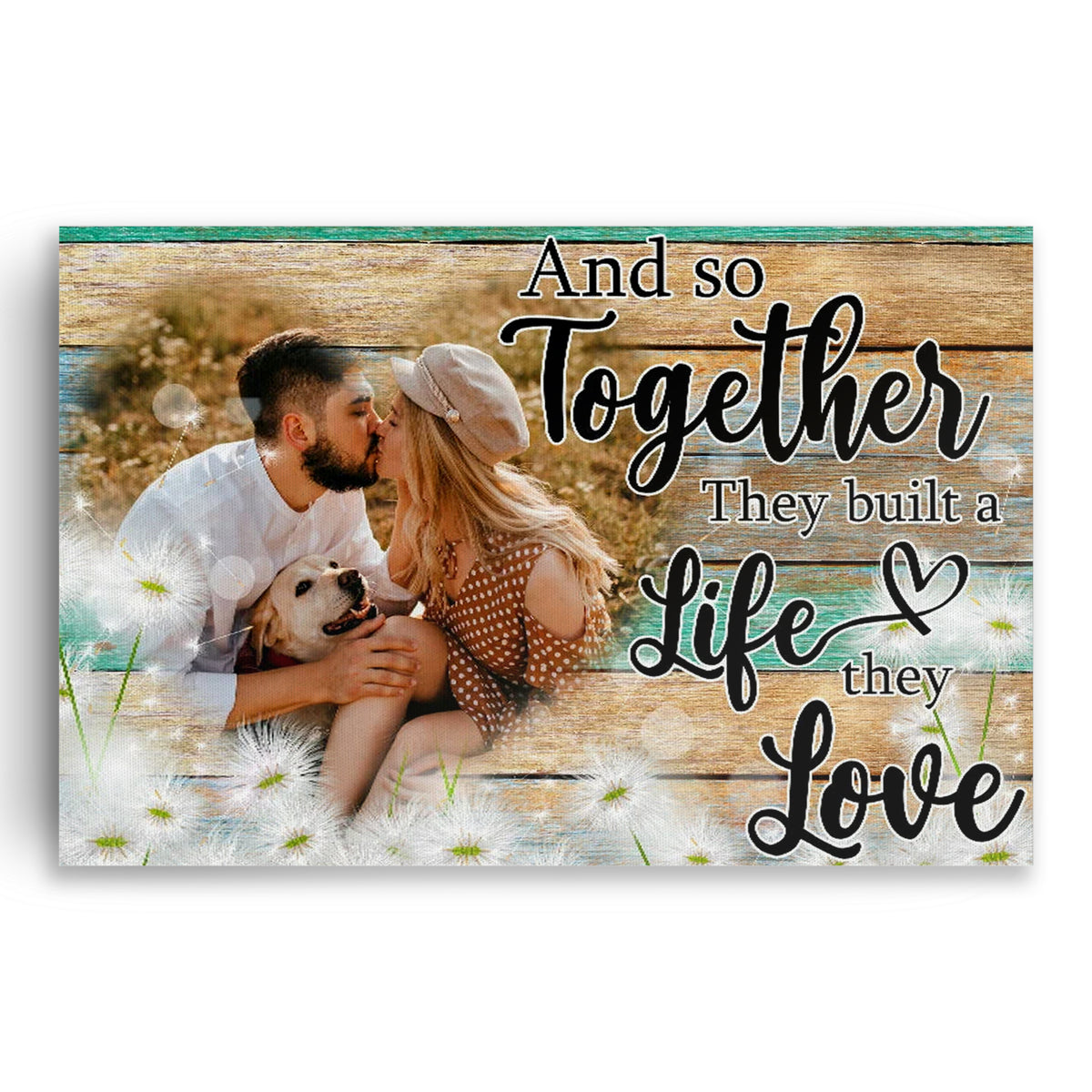 Personalized And So Together Photo Canvas – Custom Couple Wall Art