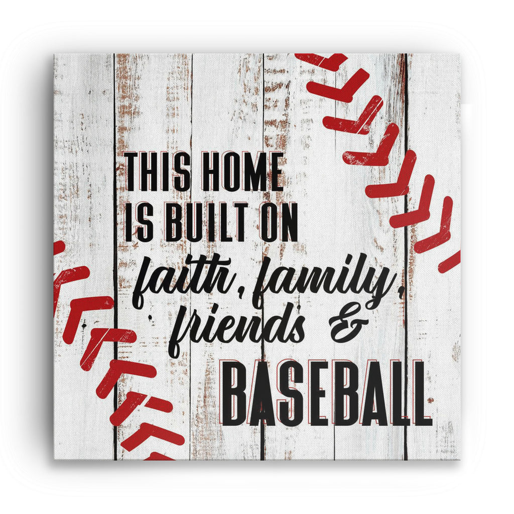 Personalized Faith Family Baseball Canvas – Custom Family Name Sports