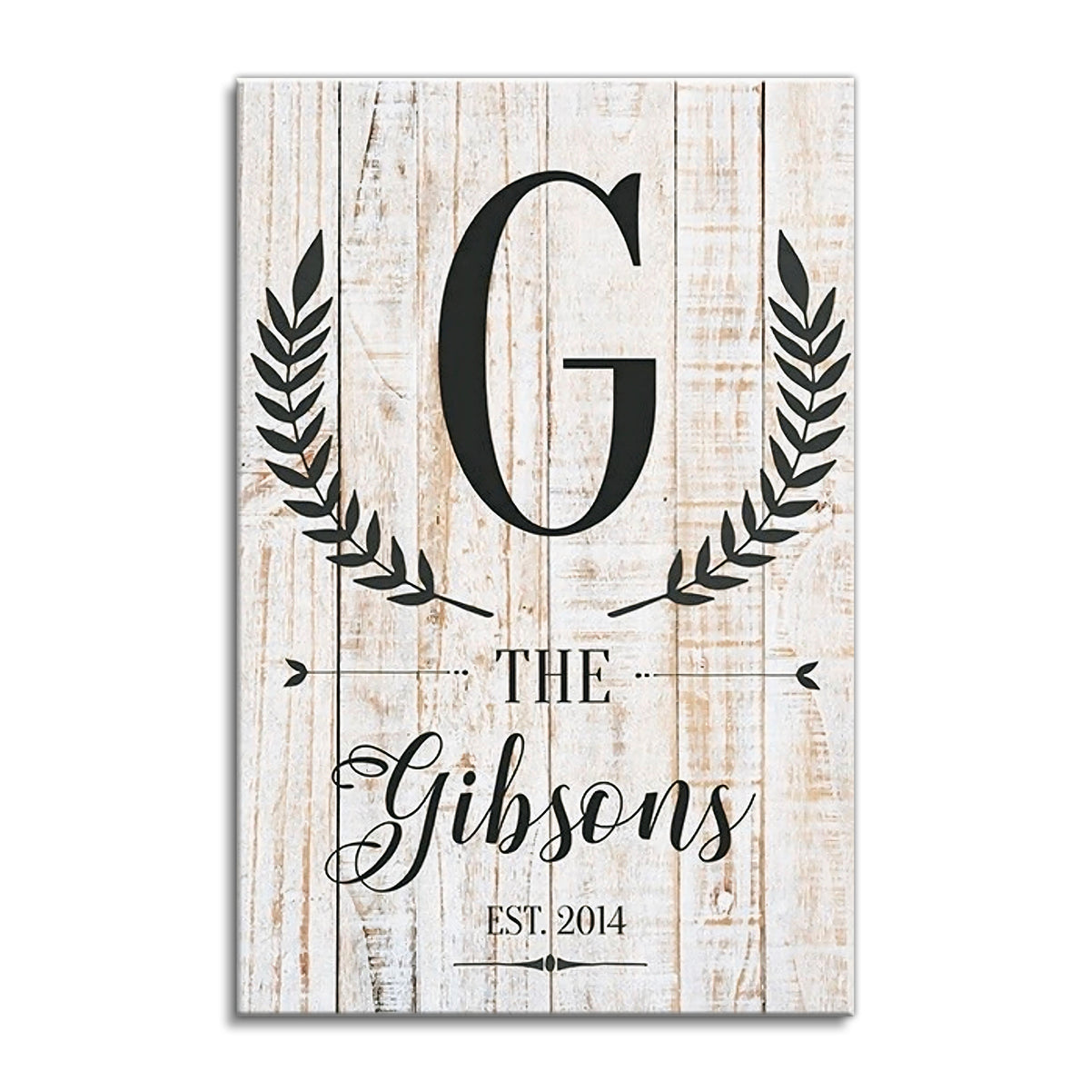 Personalized Family Monogram Canvas – Custom Initial And Surname Wall
