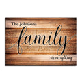 Personalized Family Names On Wood Canvas – Custom Family Wall Art